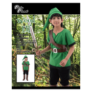Boys Zelda Costume Size X-Large 9–10 Years – Green Tunic with Accessories