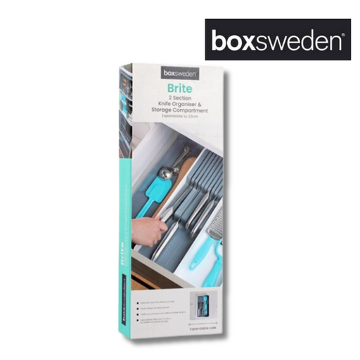 BOXSWEDEN BRITE 2 SECTION KNIFE ORGANISER & STORAGE COMPARTMENT