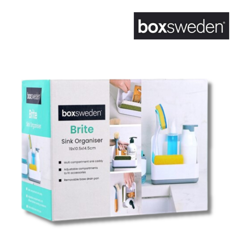 BOXSWEDEN BRITE SINK ORGANISER 19X10.5X14.5CM