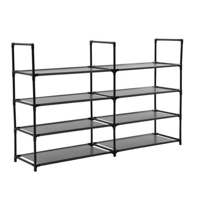 Boxsweden Shoe Rack 4 Tier Double 117X28X73Cm Stackable 8 Tier