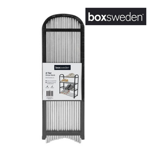 BOXSWEDEN SHOE RACK 4 TIER57X19X56.5CM