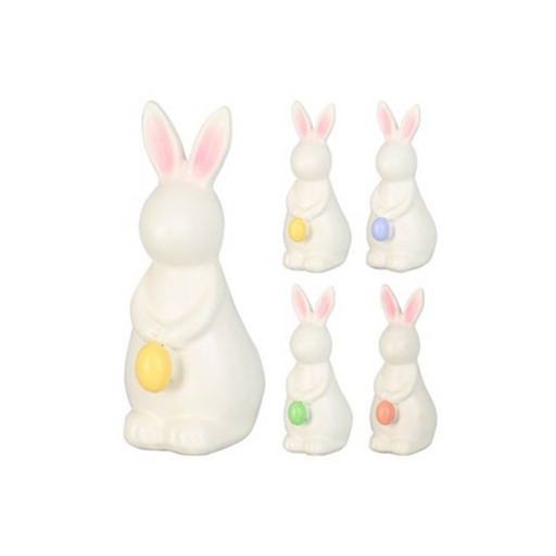 Bunny Standing with Egg 10cm 4 Assorted