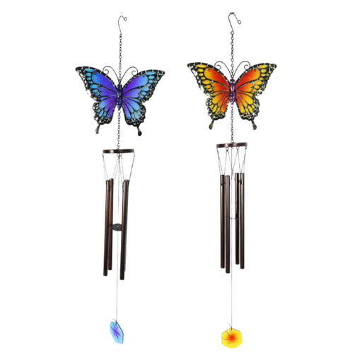 Butterfly Metal & Glass Chime 85cm