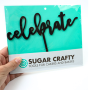 Celebrate Cake Topper White