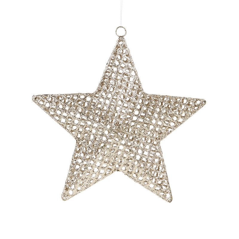 Champagne Metal Star 24x4cm