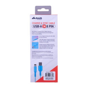 Charge & Sync USB A to 8 Pin Rainbow Polyester Cable - Suitable for iPhone Devices- 2 metre