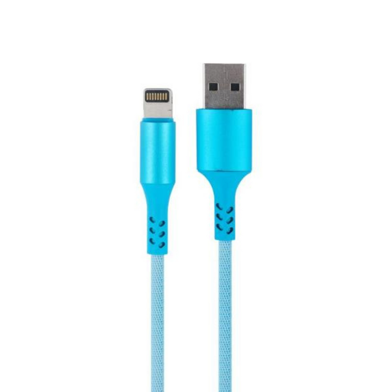 Charge & Sync USB A to 8 Pin Rainbow Polyester Cable - Suitable for iPhone Devices- 2 metre
