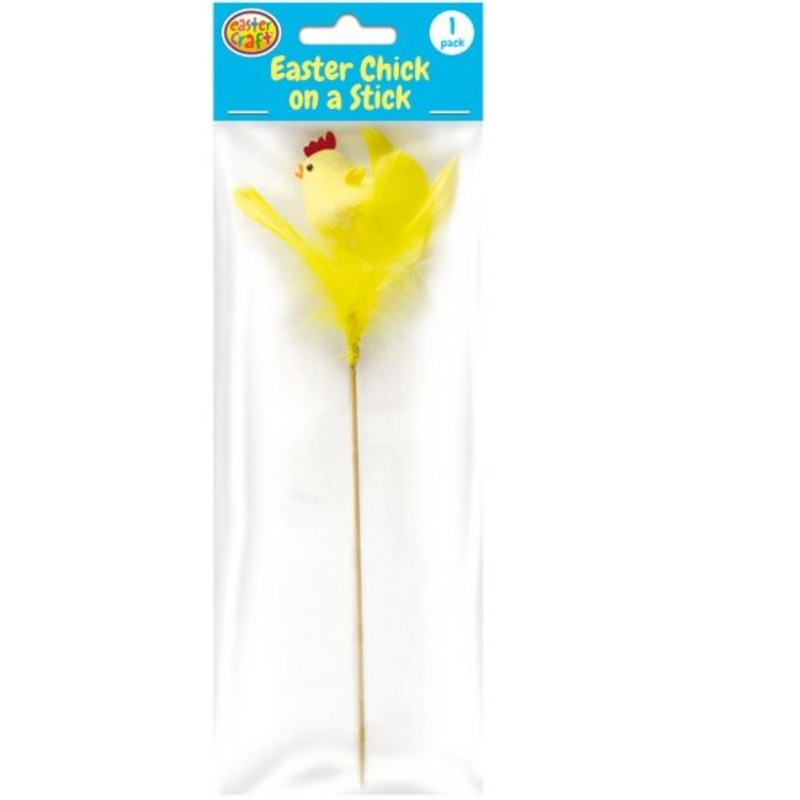Chicken in Yellow Feathers Decoration Pick 