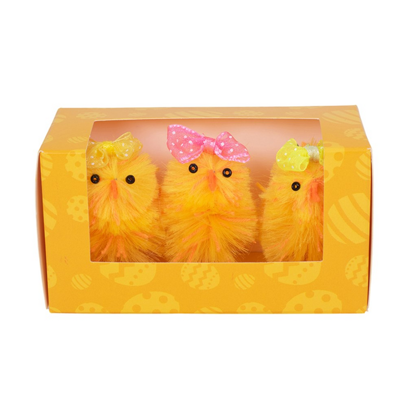 Chicks With Bow 3PK 6CM