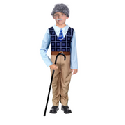 Children Blue Grandpa Costume 10-12