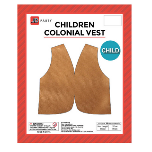 Children Colonial Vest Light Brown