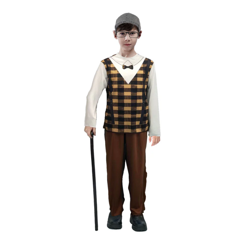 Children Grandpa Vest Brown