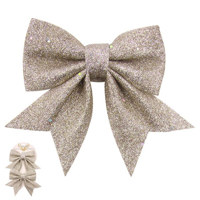 Christmas Champagne Bows 12x14cm pk2