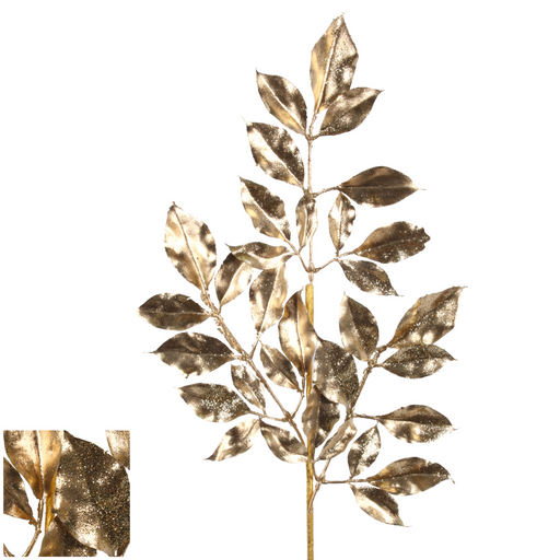 Christmas Gold Metallic Finish Leaf 68Cm