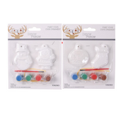 Christmas Paint Your Own 3D Plaster Character 2Pk – thumbnail