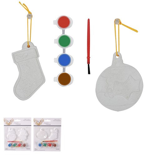 Christmas Paint Your Own 3D Plaster Character 2pk 