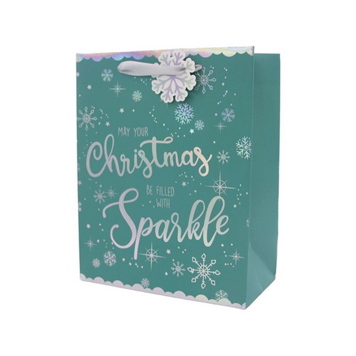 Christmas Sparkle Gift Bag Med 17.8x22x9.8cm