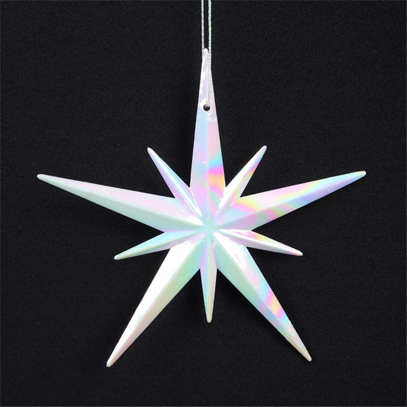 Christmas Star White Iris S/2 11Cm