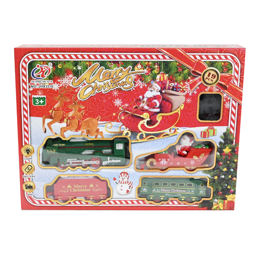 Christmas Train Set 19pc 4 Carriage