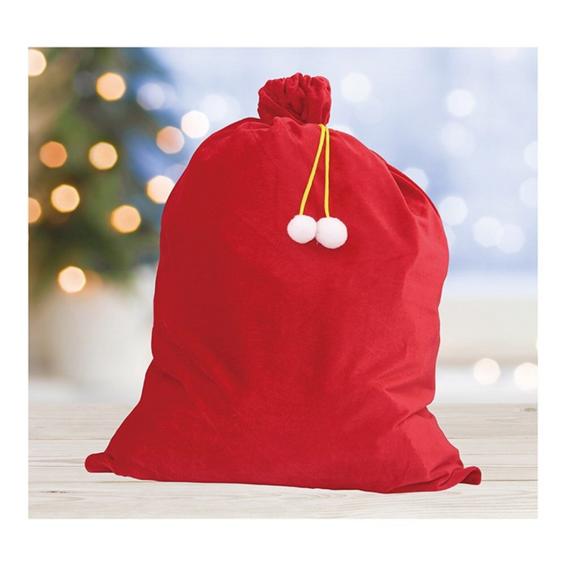 Christmas Velvet Santa Sack 50X70Cm