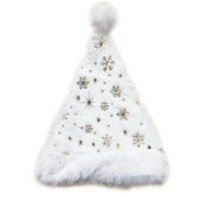 Christmas White Snowflake Santa Hat – thumbnail