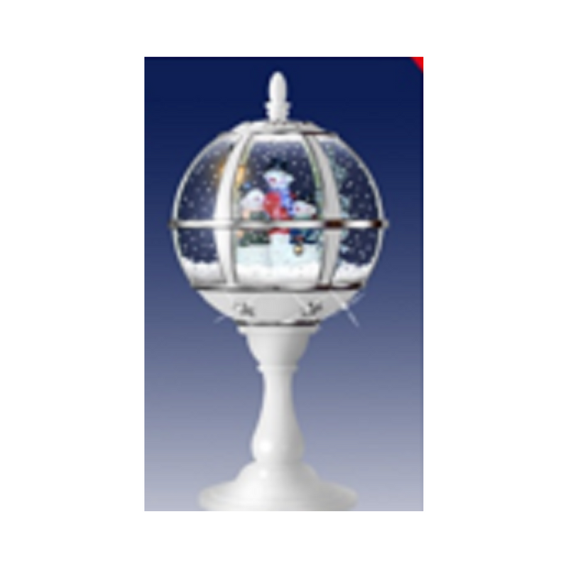 Christmas with our Snowing Snowman Globe with Umbrella