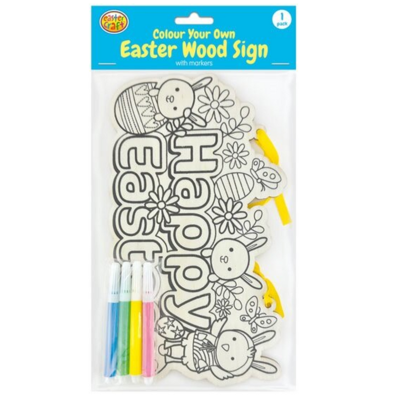 Colour In Wooden Sign 