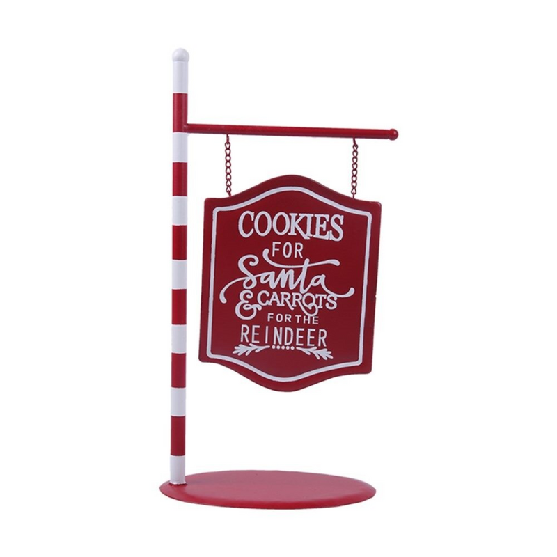Cookies For Santa Sign 20x12x39cm