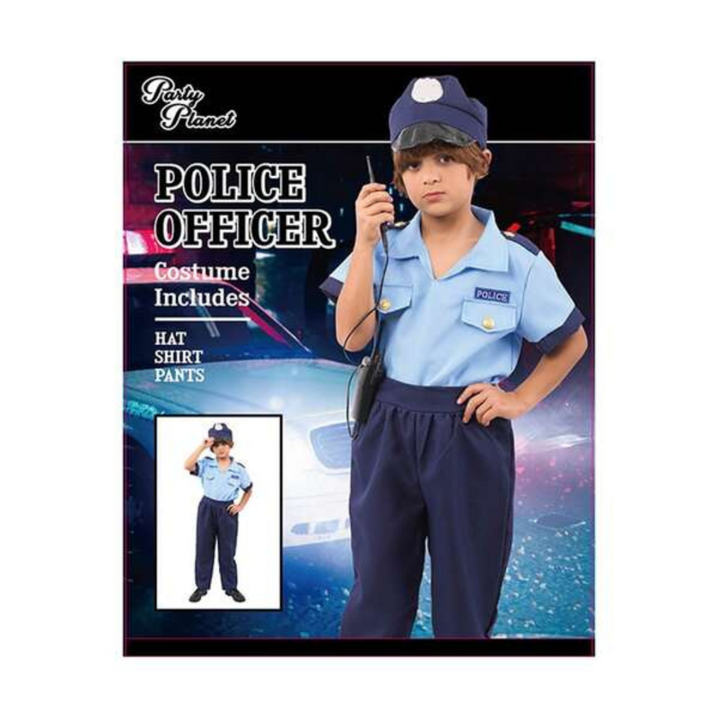 Boys Policeman Costume – X-Large Size for Ages 9–10