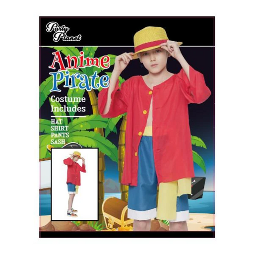 Anime Pirate Costume Large 7–8 yrs – Kids Pirate Outfit with Anime Flair
