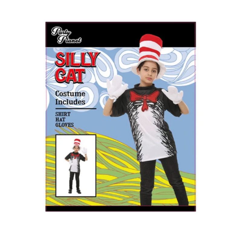 Boys Dr. Seuss Costume XX-Large 11–12 Years – Cat in the Hat Kids Costume with Hat and Bowtie
