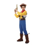 Kids Cowboy Costume XX-Large 11–12 Years – Brown Vest, Chaps, and Western Accessories