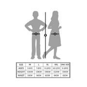 Size chart for children's clothing 
