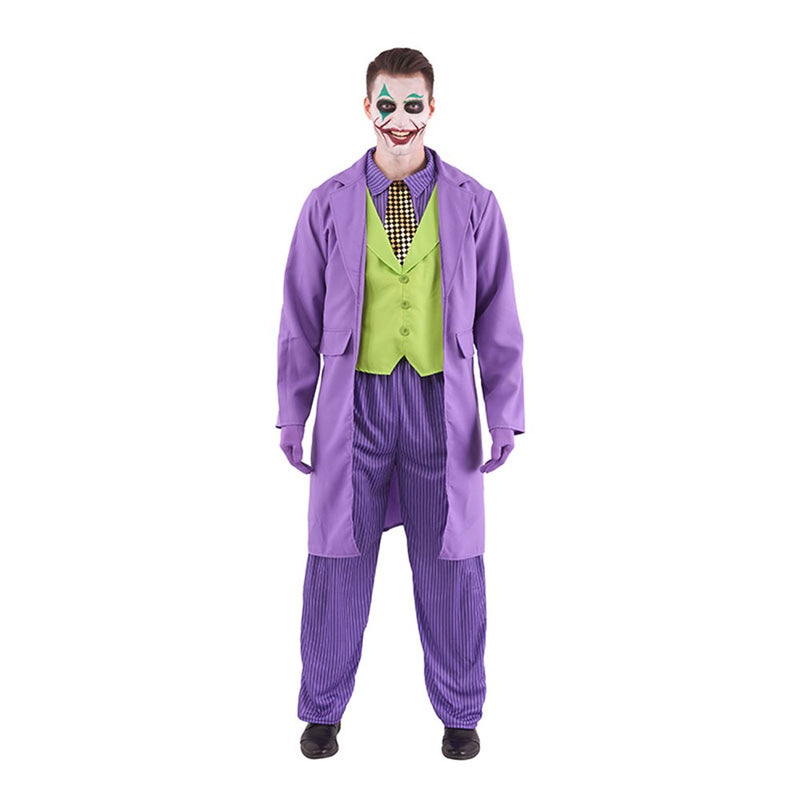 Joker Costume Medium – Men’s Purple Jacket, Vest, and Pants 