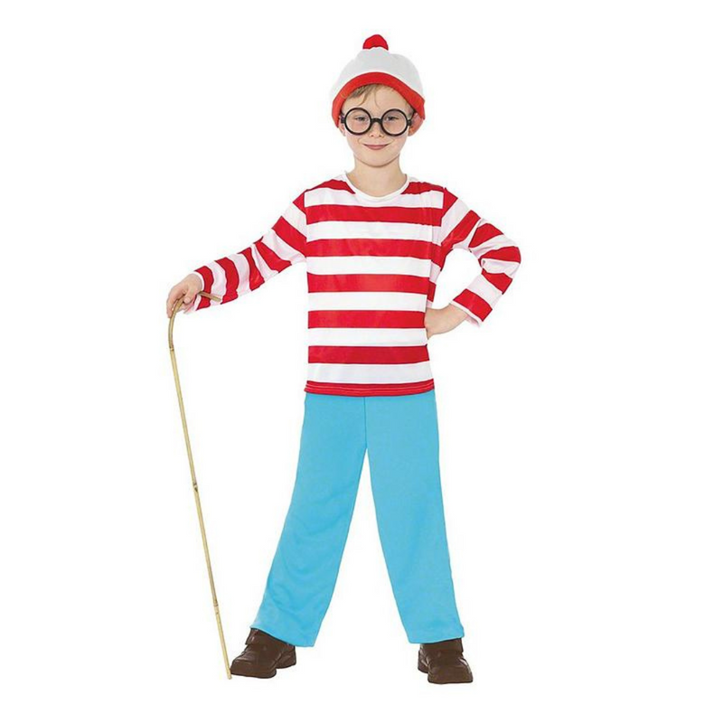 Costume Wheres Wally Shirt Large 8-10 yrs old