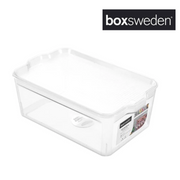 CRYSTAL RENO STORAGE BOX CLEAR WITH LID SML 28X17.5X10.5CM