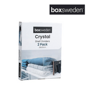 CRYSTAL SHELF DIVIDERS 2PC 28X20.5X3CM