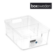 CRYSTAL STORAGE TRAY ADJUSTABLE DIVIDER 28X21X11CM