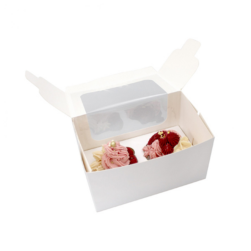 Cupcake Box 2 Cavity 6.75x4x4in