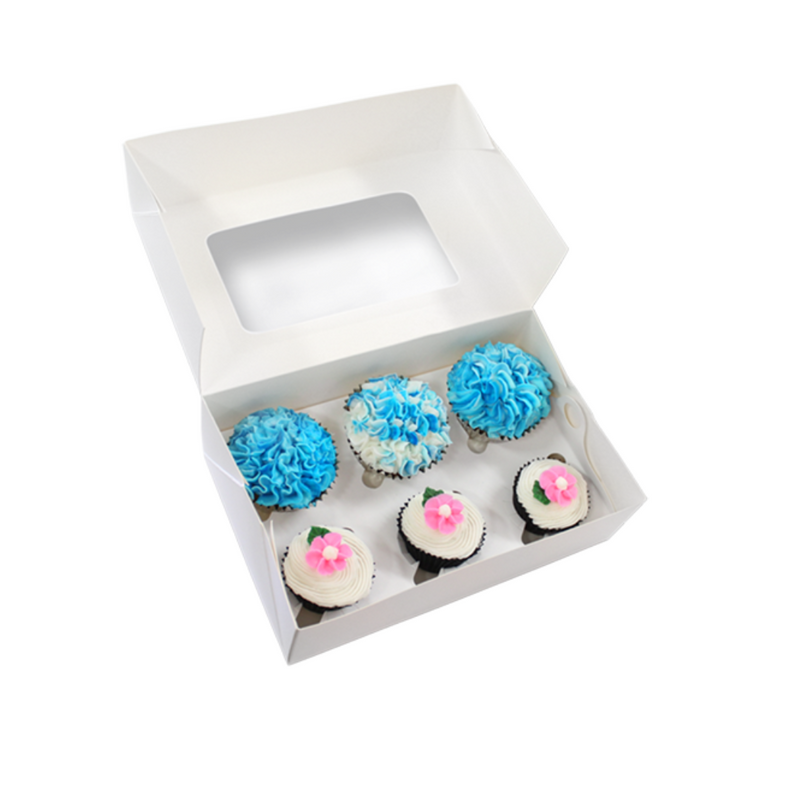 Cupcake Box 6 Cavity 9.5x6.5x4in