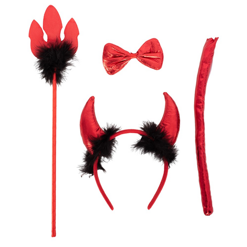  Devil Dress Up Accessories 4pc

