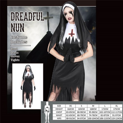 Dreadful Nun Costume 2 Asstd