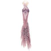 Dusty Pink & Lavender Bird W/clip 42x12x9cm 2 Asstd 