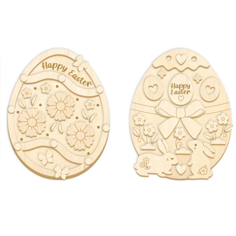Easter 3D Wooden Egg Kit Assorted