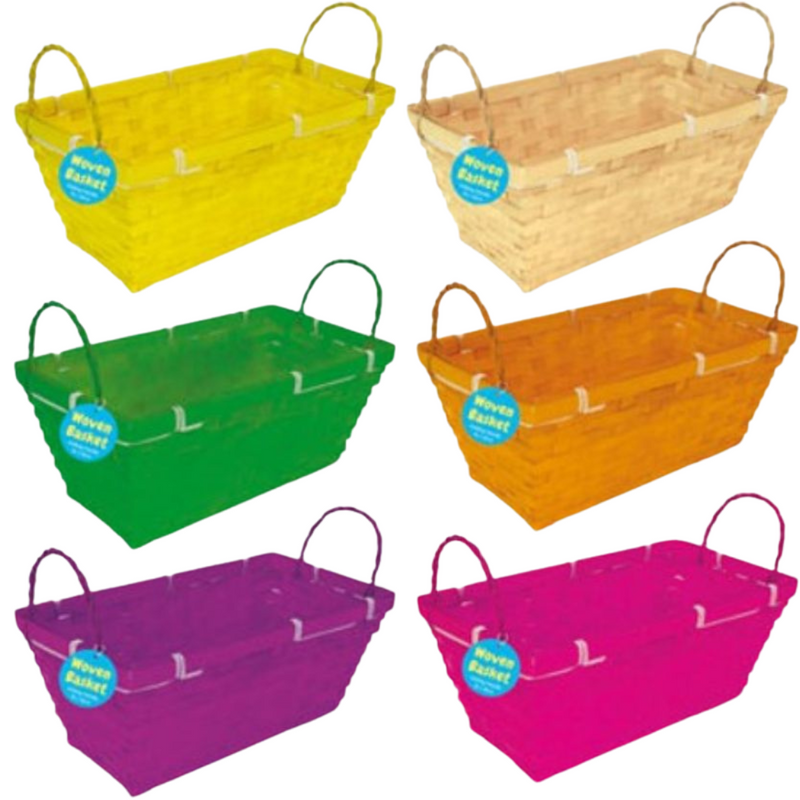 Easter Basket Rectangular Base Size 9x21cm Assorted
