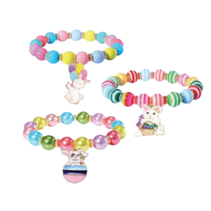 Easter Bead Bracelet with Charm Assorted