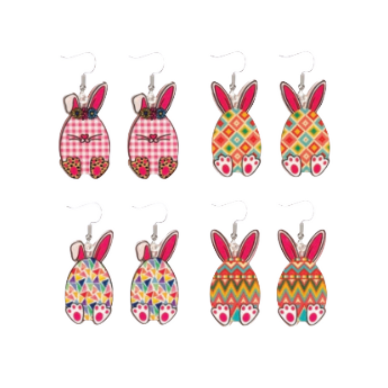 Easter Bunny Earrings Assorted