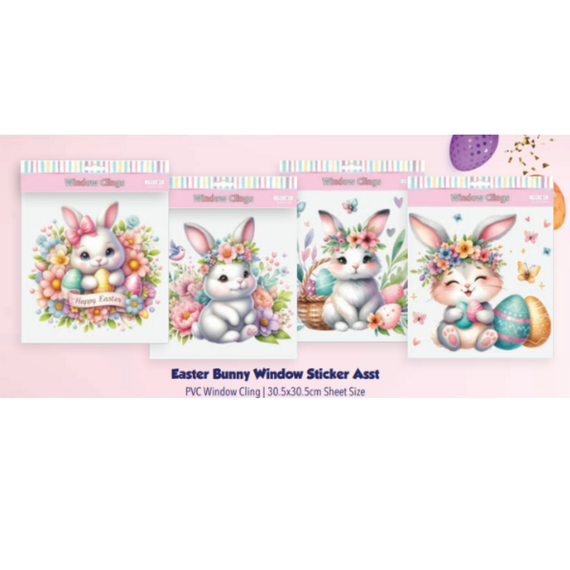 Easter Bunny Window Sticker Assorted