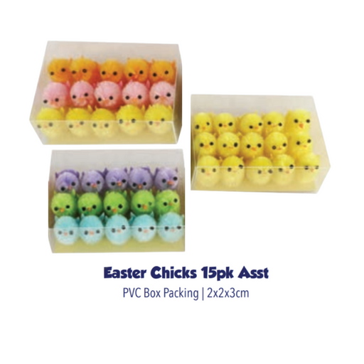 Easter Chicks 15pk Assorted