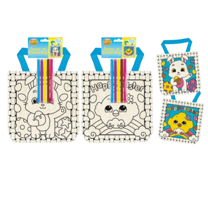 Easter Colour In Canvas Bags 2 Assorted